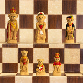 Teddy Bear - Hand Painted Chess Set